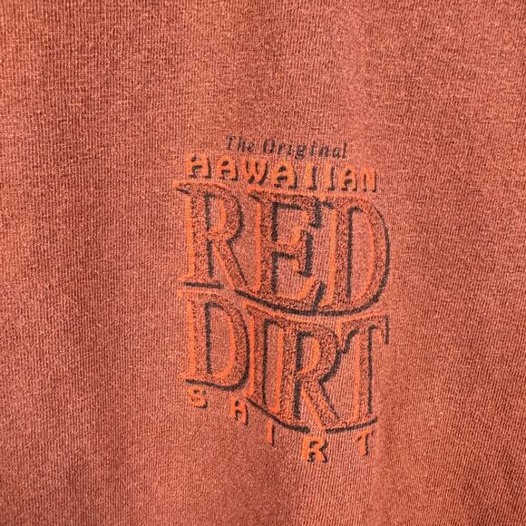 Vintage Red Dirt Shirt Size Large Red Orange Short Sleeve Hawaii Original Travel - Picture 4 of 8